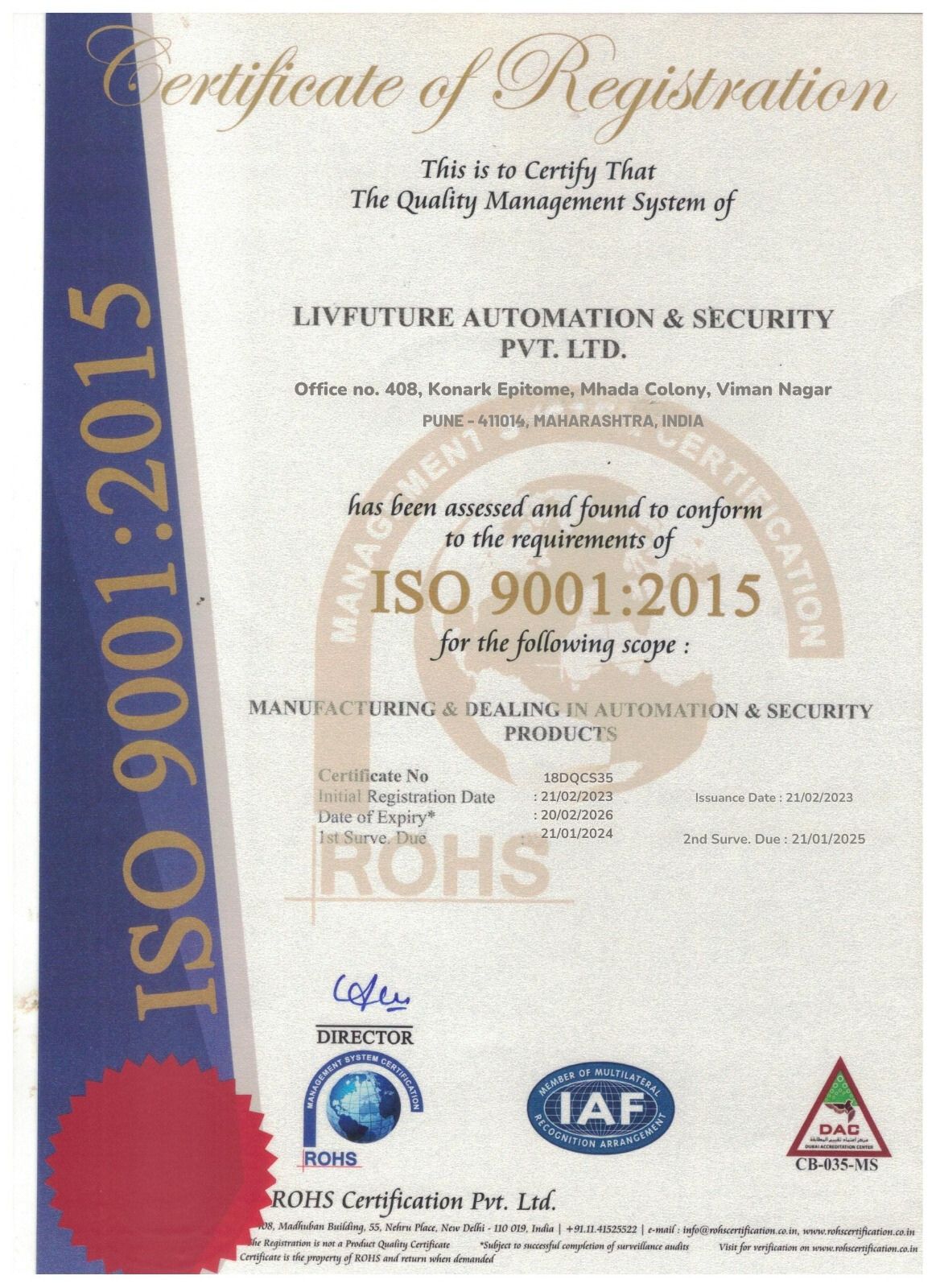 Certificate image not found.