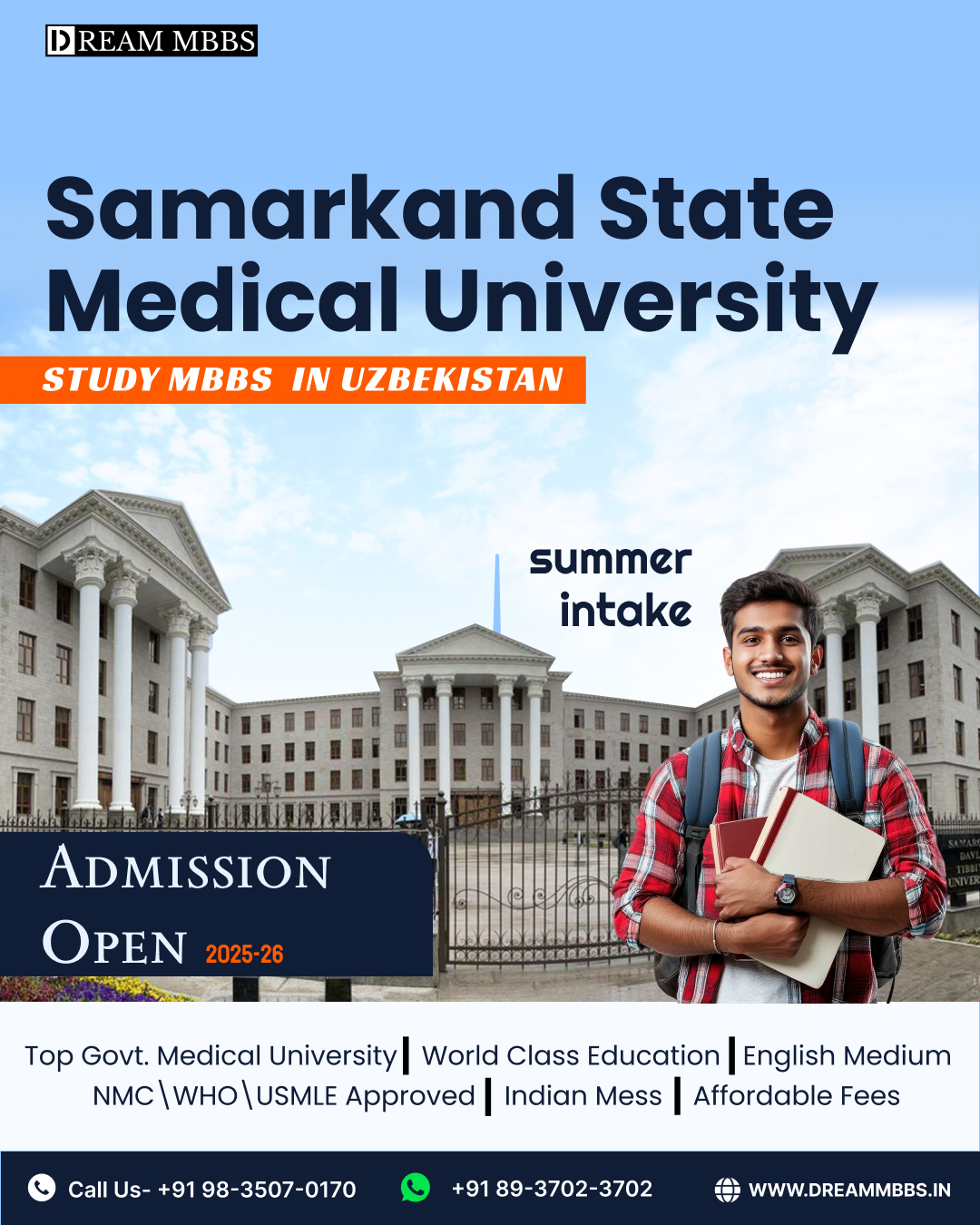 Best University for MBBS in Abroad Samarkand State Medical University 2025-2026. 