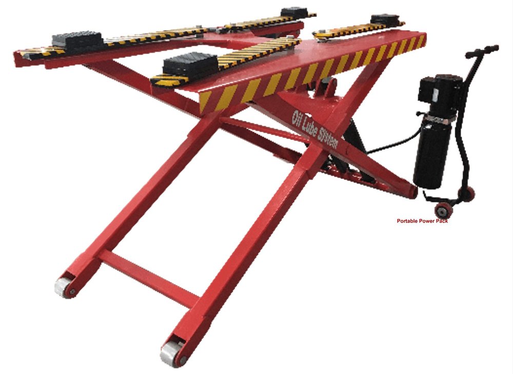 2 Ton Car Washing Scissor Lift, Running Mode Stationary, Working