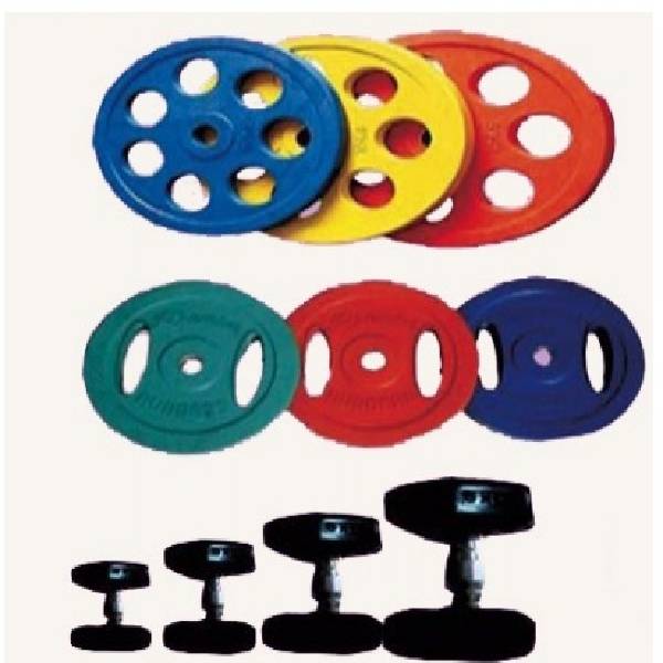 Rubber coated weight plates