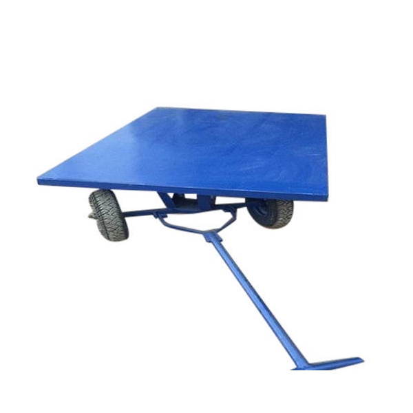 Mild Steel Blue 4 Wheel Trolley, For Carry Material in Rajkot Nirbhay Hydraulic And