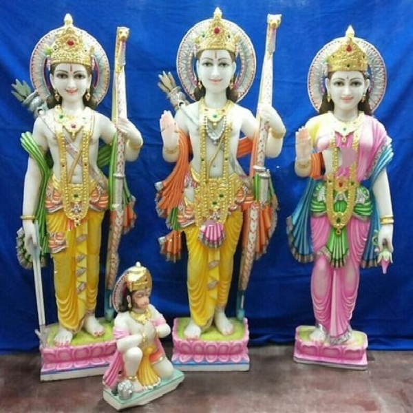 Latest 30 Inch Ram Darbar Marble Statue price in India