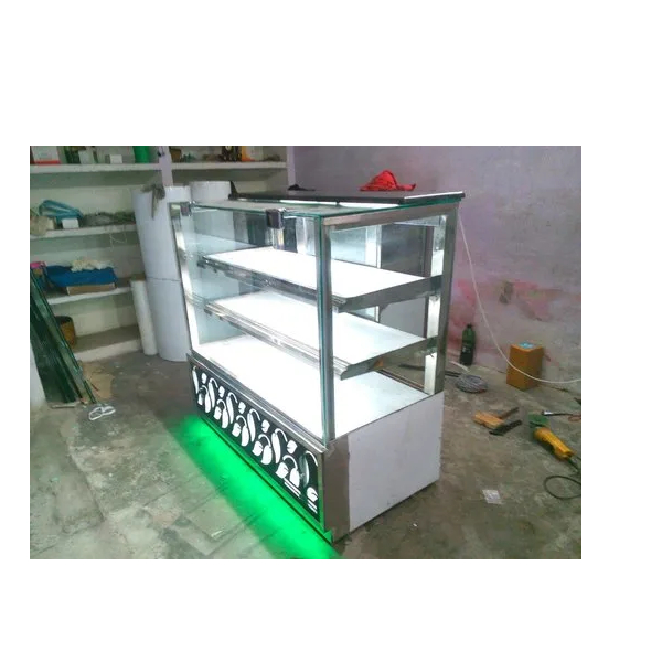 Rectangular Glass Display Counter in Kanpur AONE BAKERY