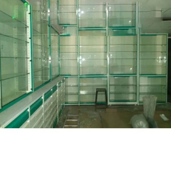 Glass Medical Store Display Racks in Palghar Nishar Furniture Industries
