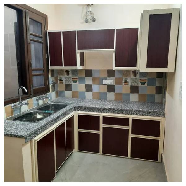 L Shape Aluminium Modular Kitchen in Jalandhar Metals & Interiors