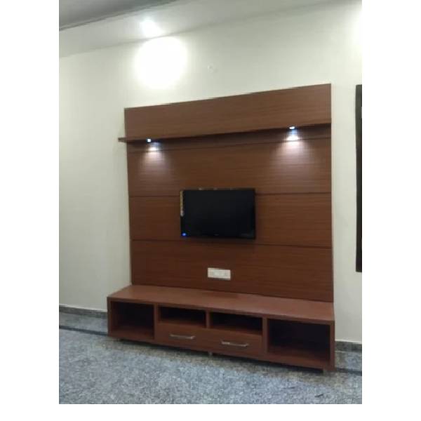 Brown Wooden TV Panel in Jalandhar Metals & Interiors