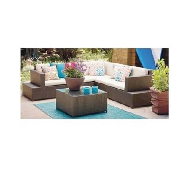Latest L Shape Rattan Sofa Set price in India