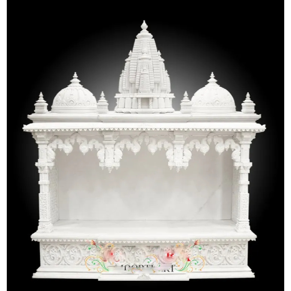 White Marble Temple For Home in Ahmedabad Sompura Moorti Art