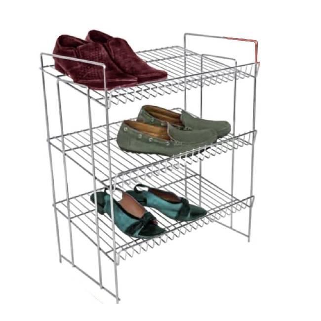 Stainless Steel Polished SS SHOE RACK, Shelves, Free Standing