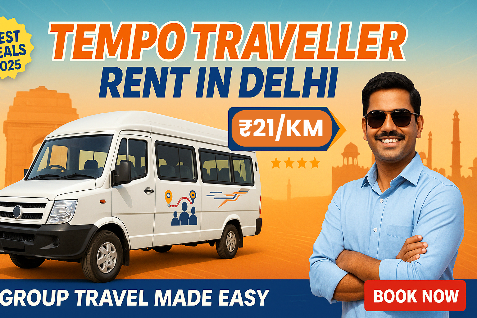 Best Tempo Traveller Rental in Delhi | Group Travel Made Easy | Save 50% Tips Inside!