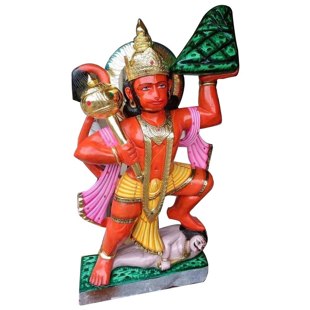 2Feet Marble Hanuman Statue, Temple Manufacturer & Seller in Alwar