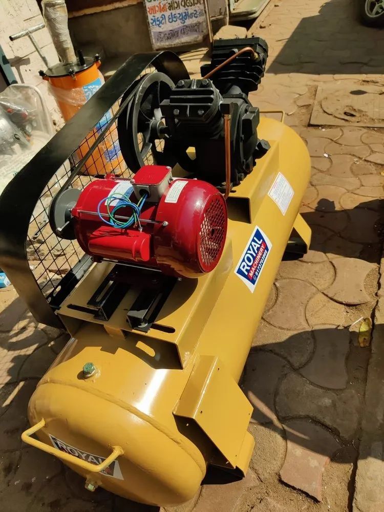 3 Hp Double Piston Air Compressor 2 Hp Godrej Motor Single Phase