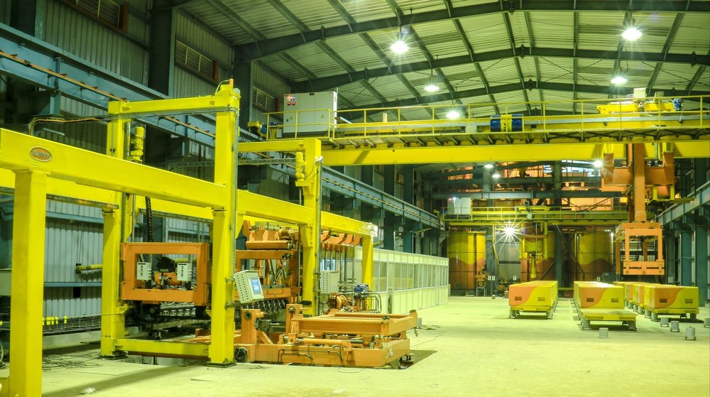 350400 Hp Aac Block Plant Cutting System, For Construction, Capacity