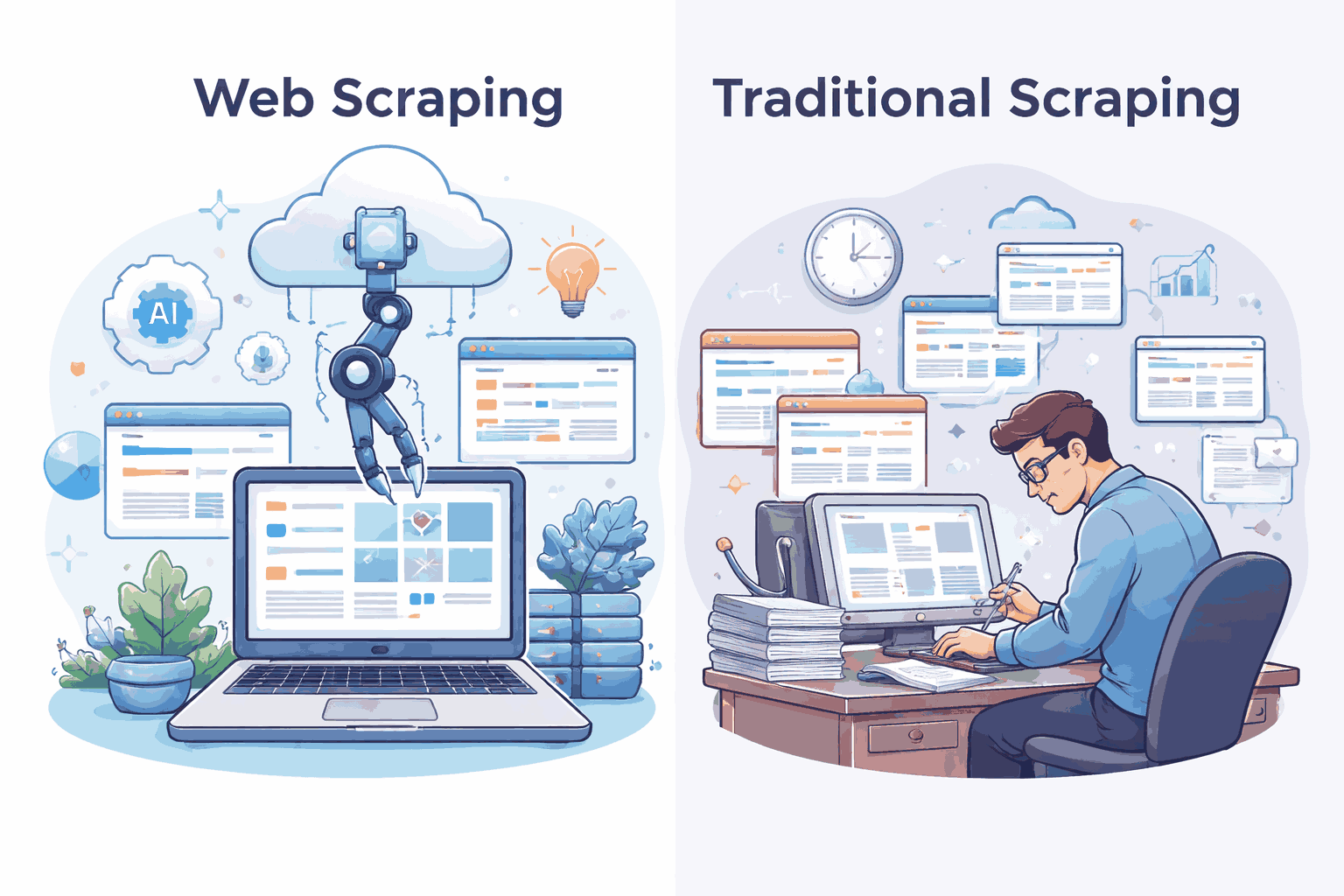 Web Scraping vs Traditional Scraping: What Businesses Need to Know