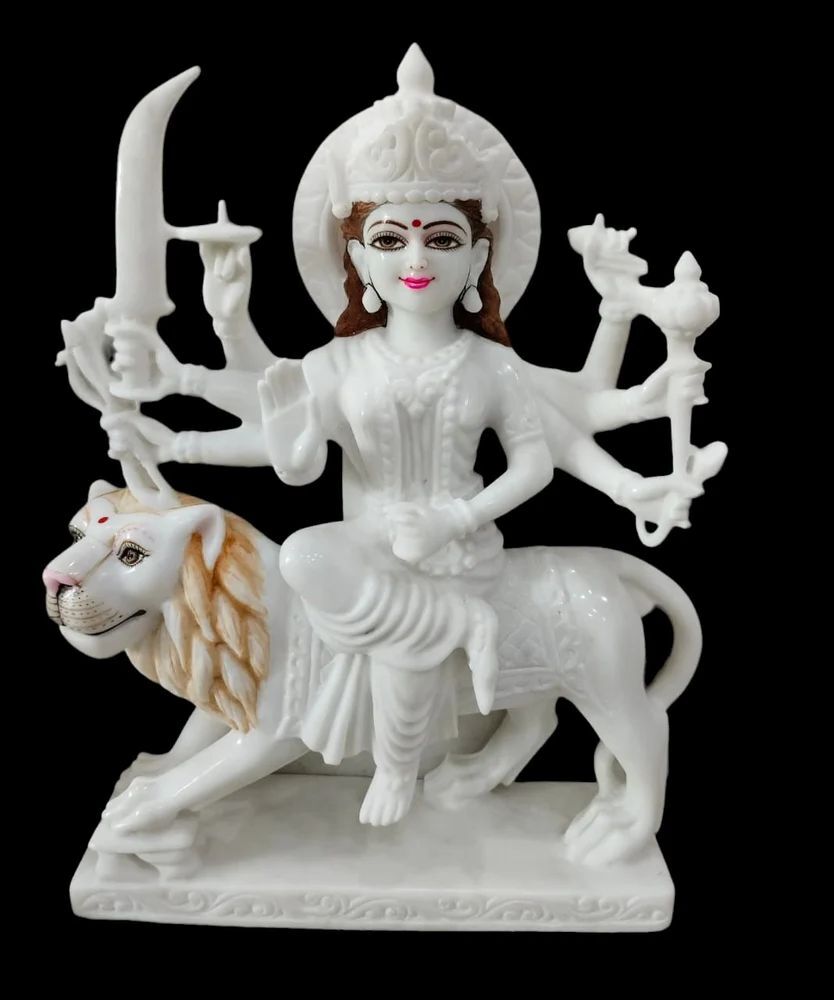 Feet Shera Wali Mata White Marble Statue, Temple Manufacturer