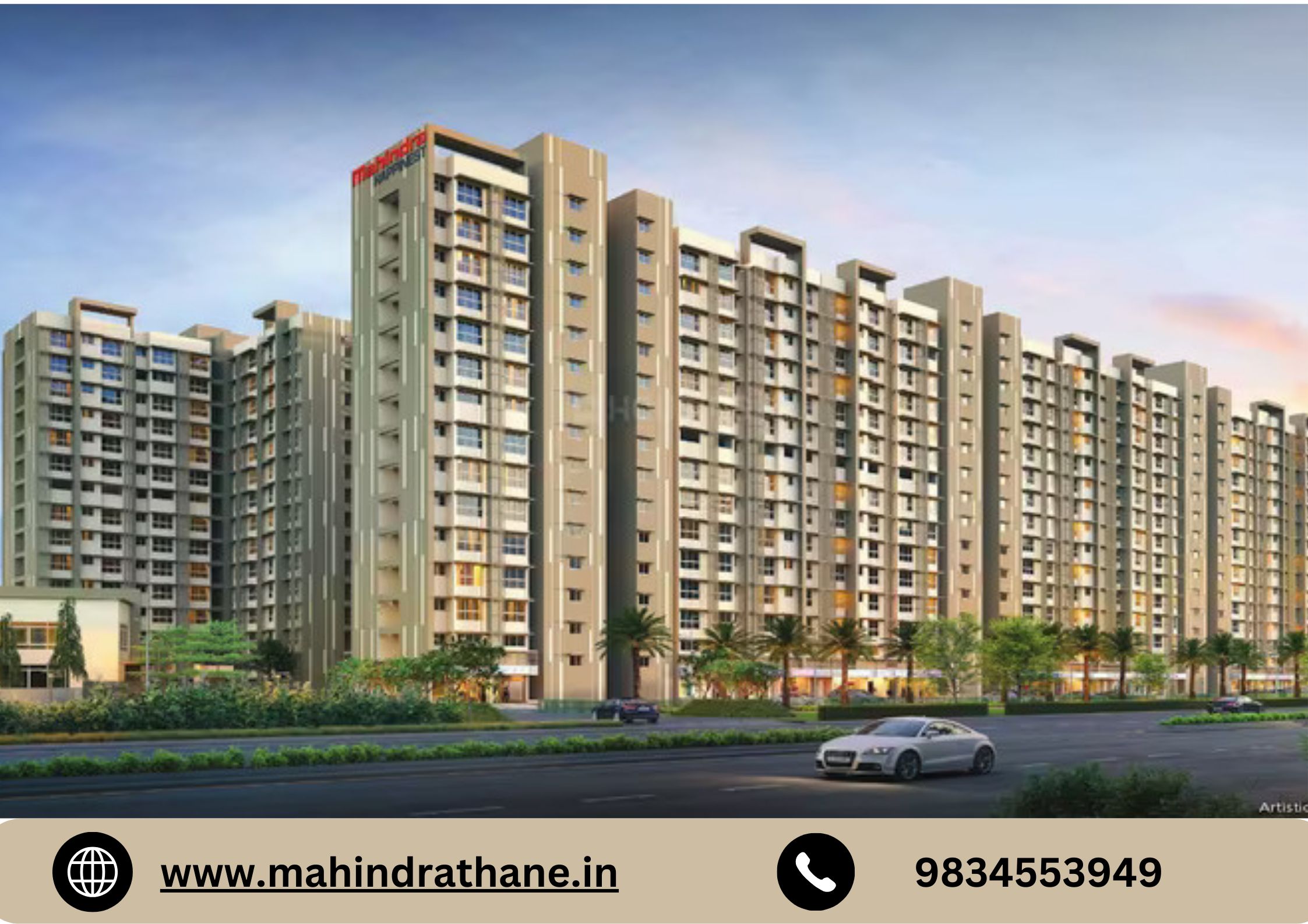 Mahindra Lifespaces Thane Happinest 1 2 3 BHK Project Address Sample Flat Price Brochure