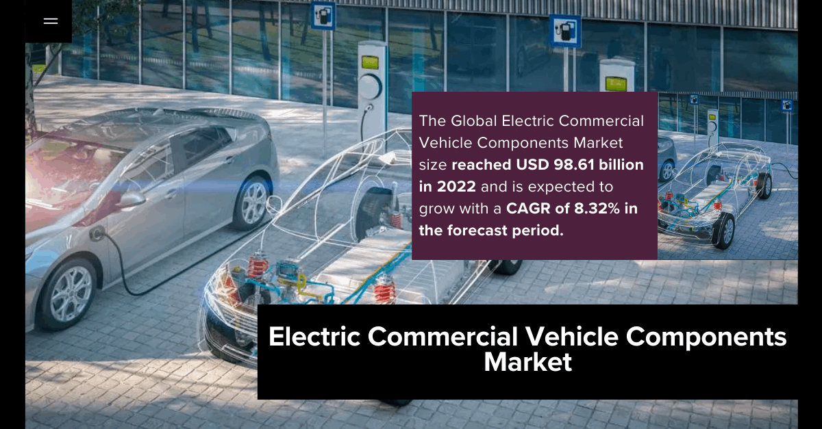 Electric Commercial Vehicle Components Market to Reach USD 98.61 Billion – 8.32% CAGR Growth Ahead