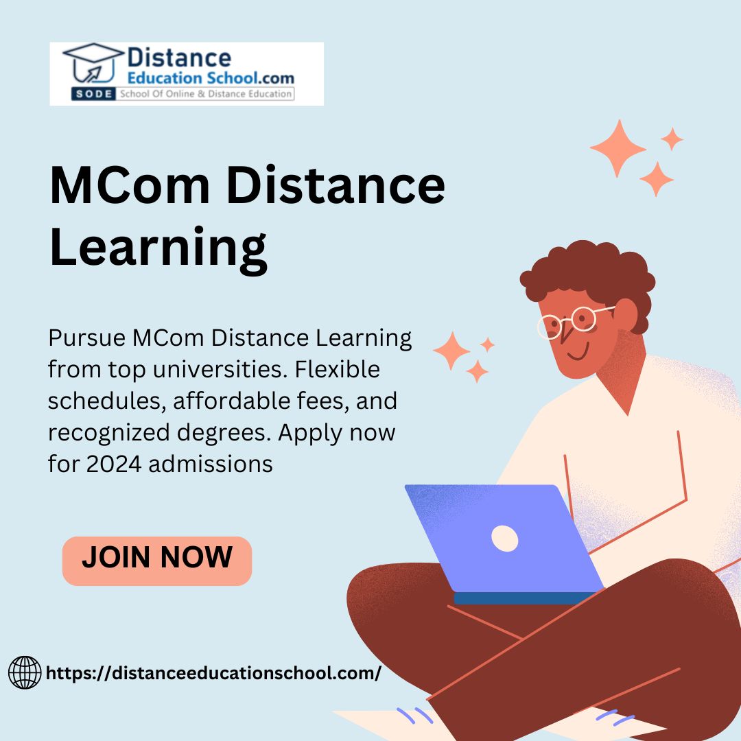 MCom Distance Learning: Admission Open in IGNOU