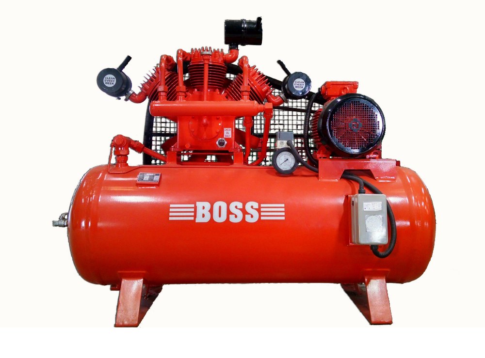 AC Three Phase BOSS MODEL ST 15, Air Tank Capacity 500 L, Warranty