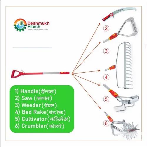 Aluminium Handle Red Wolf Garten Tool Set, Handle Length 120 cm
