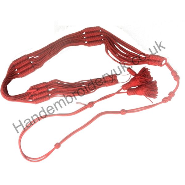 Orange Silk Hussar Barrel Ceremonial Cord With Tassels — A Beautiful Piece of Tradition
