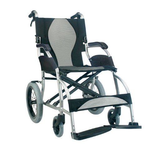 Black and White Light Weight Folding Wheel Chair in Bengaluru M/S