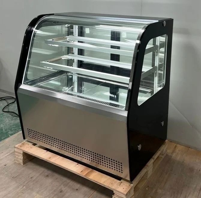 Black Glass Tabletop Cold Display Counter, For Commercial Manufacturer