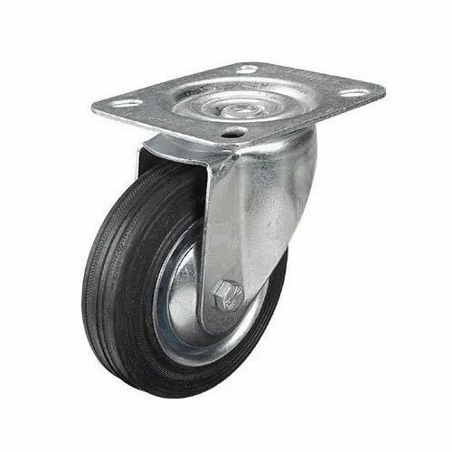 Black Rubber Trolley Wheel, Gi, Size: Inch Price in Visakhapatnam, Andhra  Pradesh – ₹600 Al Hussaini Machinery Private Limited