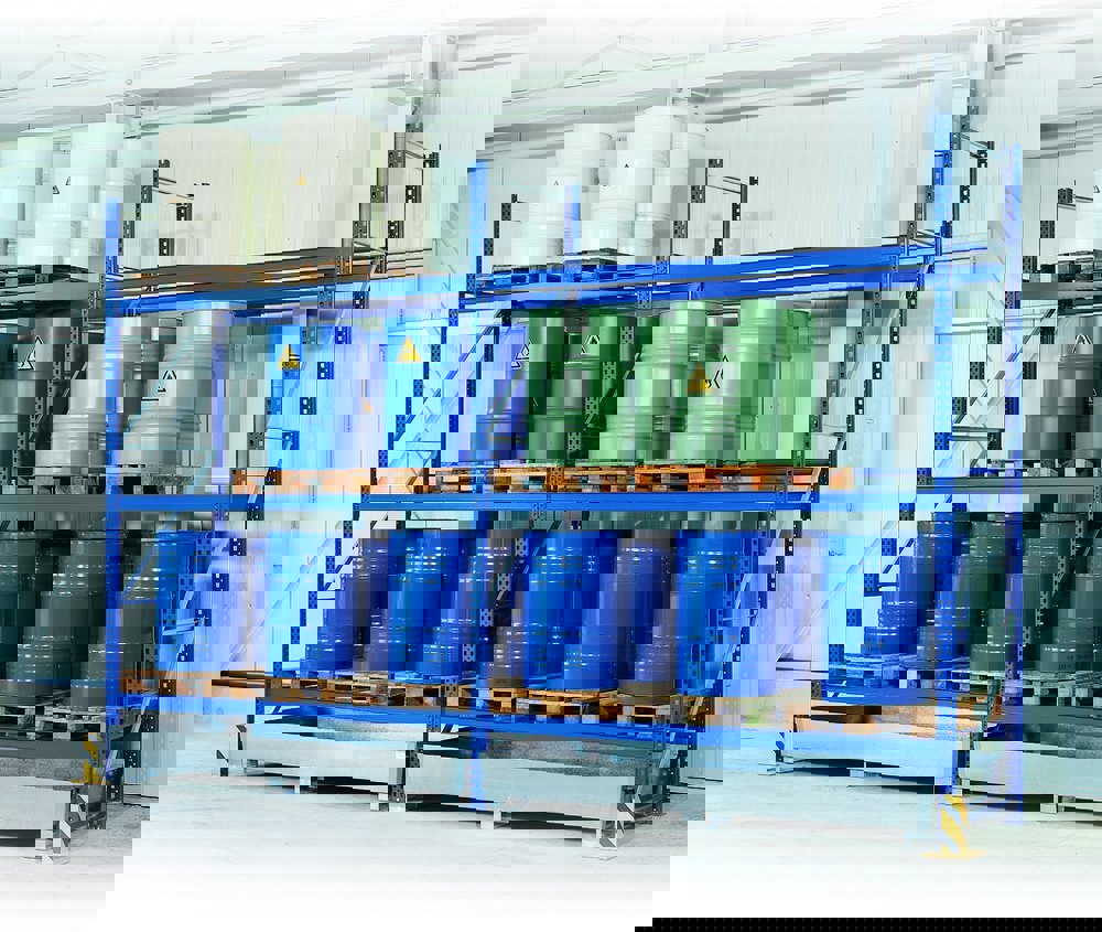 Blue Cast Iron Mild Steel Drum Storage Racks Price in