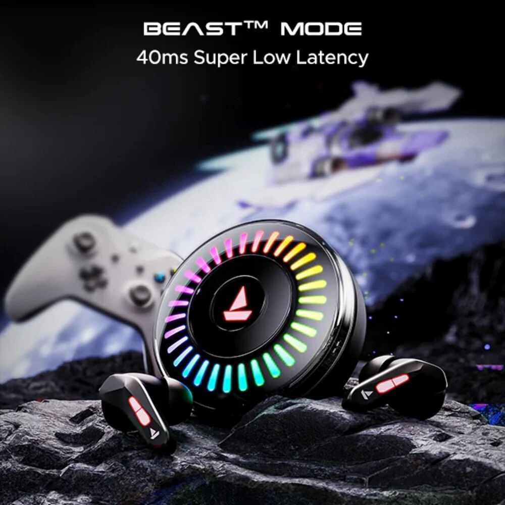 Boat Immortal 201 Bluetooth Gaming Wireless Earbuds, Black, Mobile