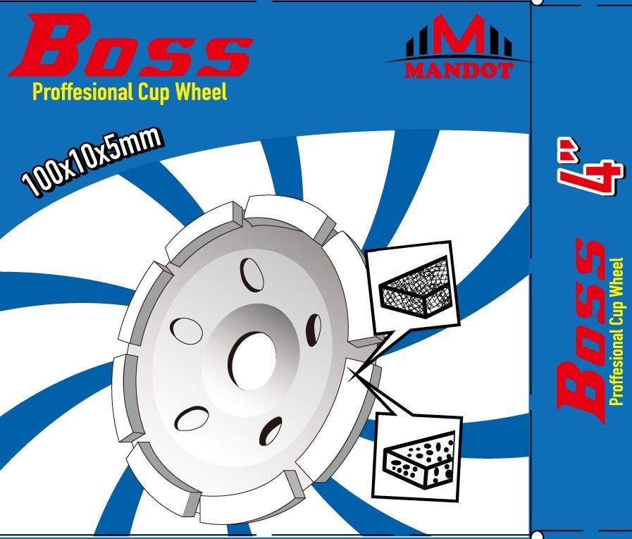 BOSS Diamond Cup Grinding Wheel, Dry Grinding in Chennai Mandot Marketing