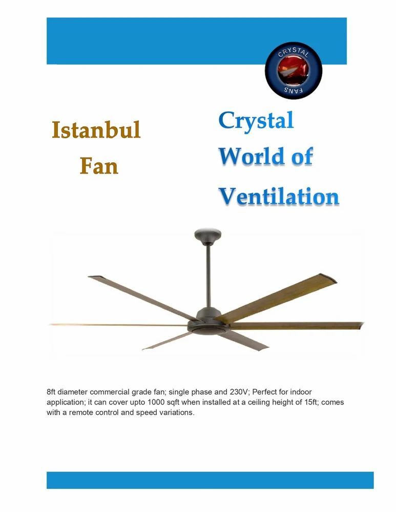 Crystal 8 Ft Bldc Ceiling Fan in Pune CRYSTAL VENTILATIONS PRIVATE