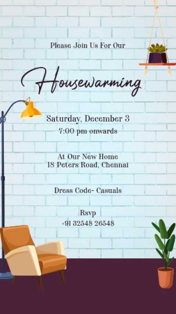 Modern House Warming Invitation – Free Custom Designs