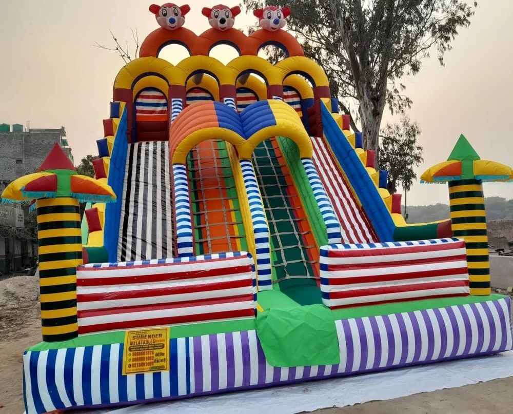 Event 18*26 4 lane mela big Slide Bouncy, Child Age Group: 3-15