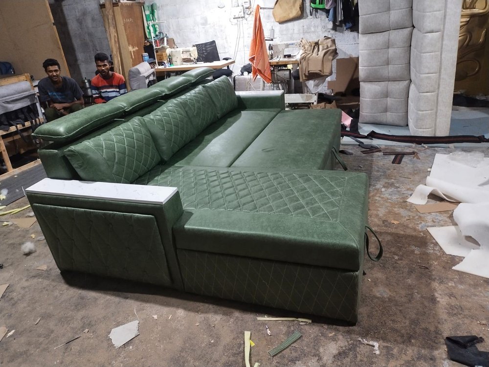 Fabric 3+Launger Sofa Cum Bed Manufacturer & Seller in Dharwad Alankar furniture