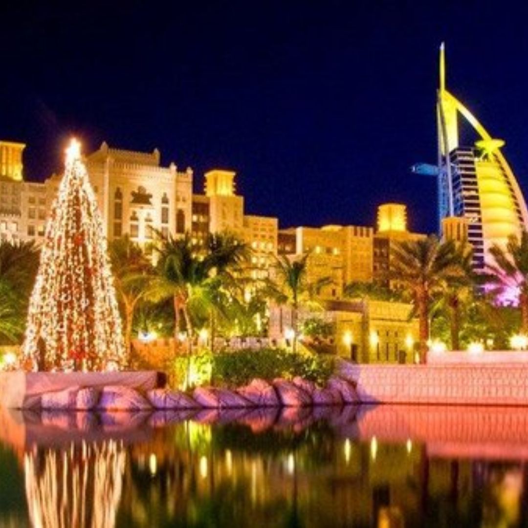Burj Al Arab Becomes Dubai’s Giant Christmas Tree – With Extra Bling!