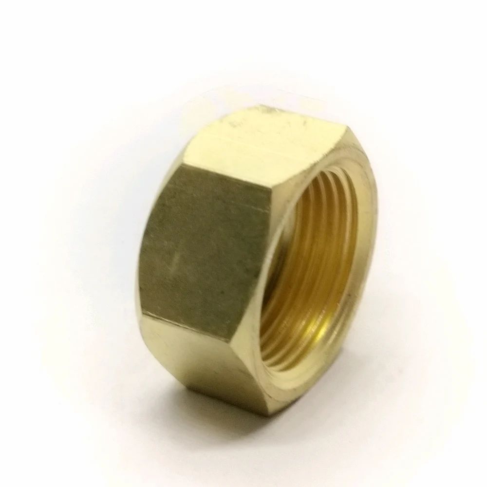 Hexagonal Brass Hex Nut, M25 (25 mm), Inner Diameter 15 mm in