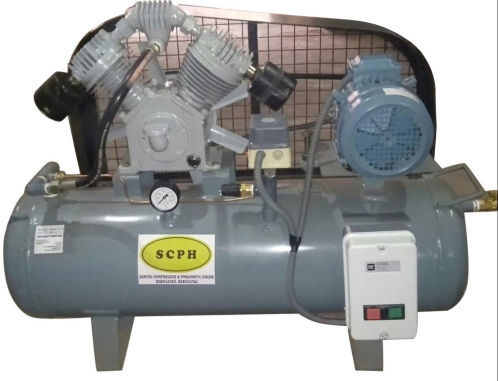 Horizontal 2 HP Industrial Air Compressor, Volume/Capacity 110 Litre