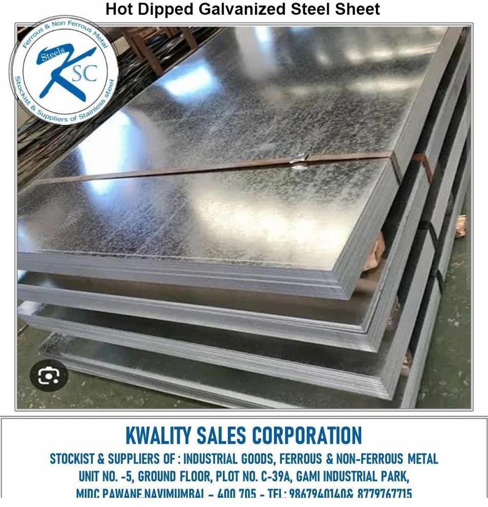 Hot Dipped Galvanized Steel Sheet, For Construction Price in MUMBAI,  Maharashtra – ₹67 KWALITY SALES CORPORATION
