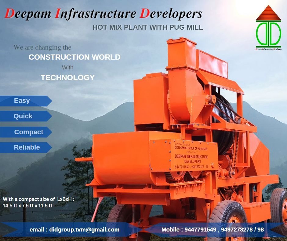 Hot Mix Plant With Pugmill Manufacturer & Seller in Thiruvananthapuram
