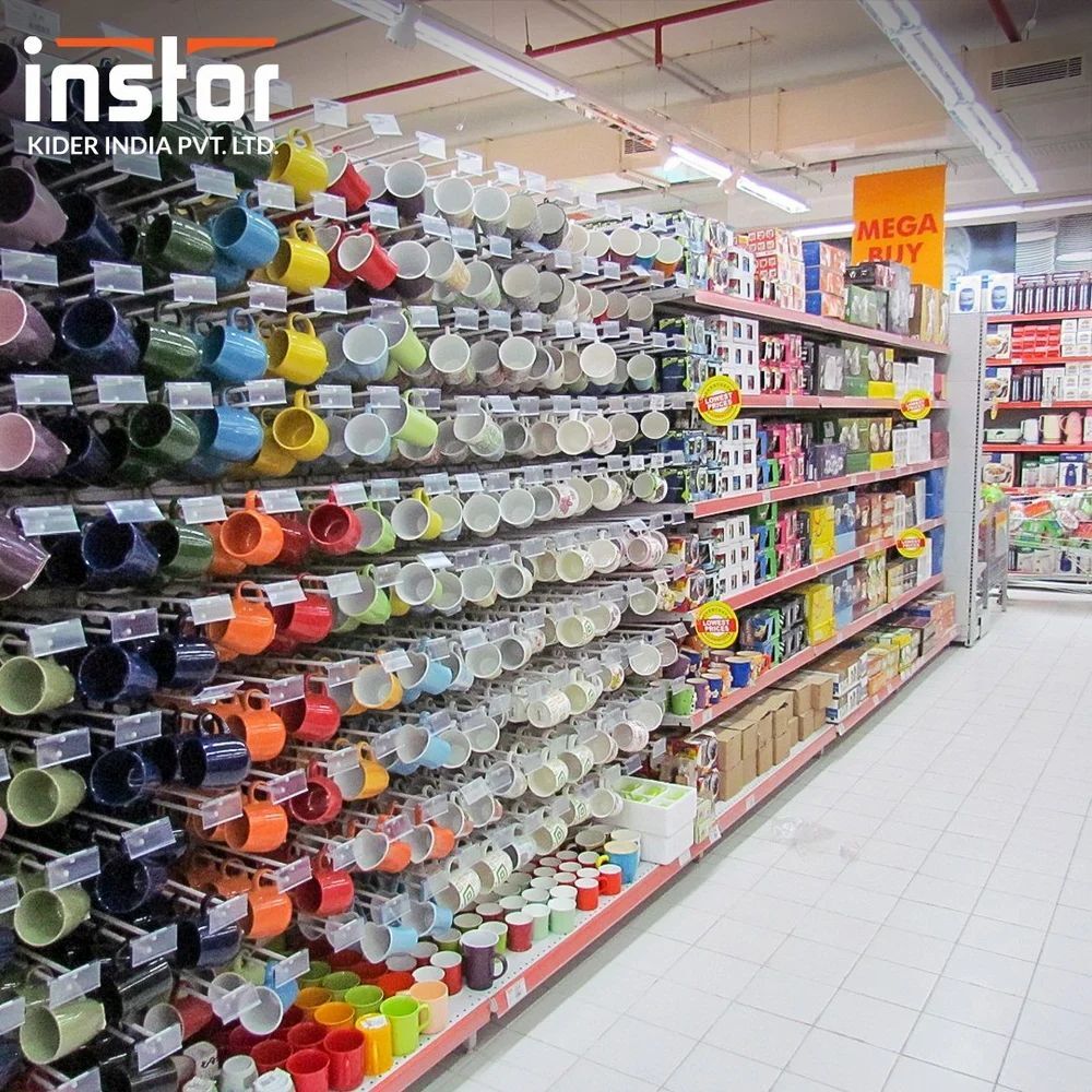 Instor Mild Steel Crockery Display Rack, For Supermarket Price in