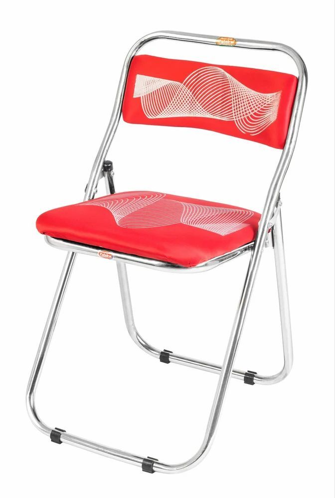 Iron Patelraj Metal and Cotton Office Folding Chair (Red, Pre-assembled),  With Armrest Price in Sirohi, Rajasthan – ₹900 shree ganesh metal