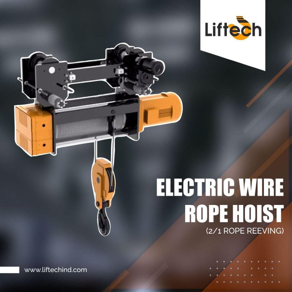 Liftech 3 Wire Rope Hoists, Capacity 500kg20 Ton, Model Name/Number