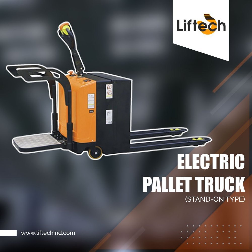 Liftech Stand On Type Electric Pallet Truck, For Industrial, Loading