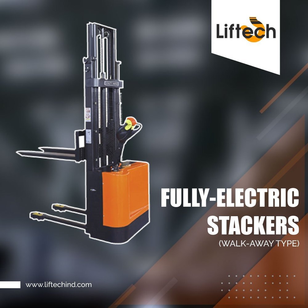 Liftech Walk Away Type Fully Electric Stacker, For Industrial, 680 mm