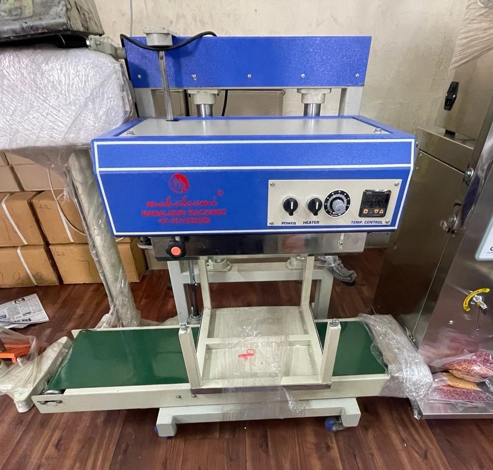 Mahalaxmi Machines SemiAutomatic Continuous Pouch Sealing Machine Upto