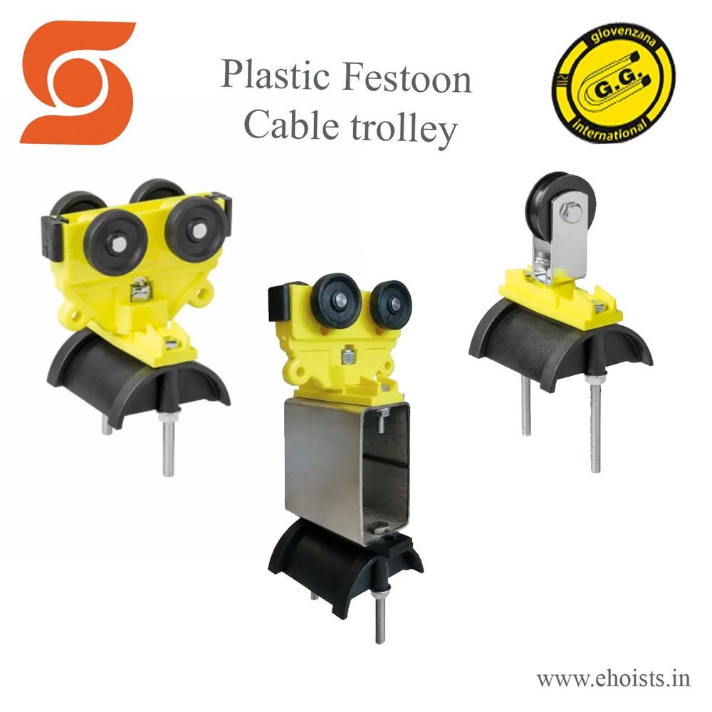 Manual C Rail Festoon Cable Trolley, Loading Capacity 030 kg
