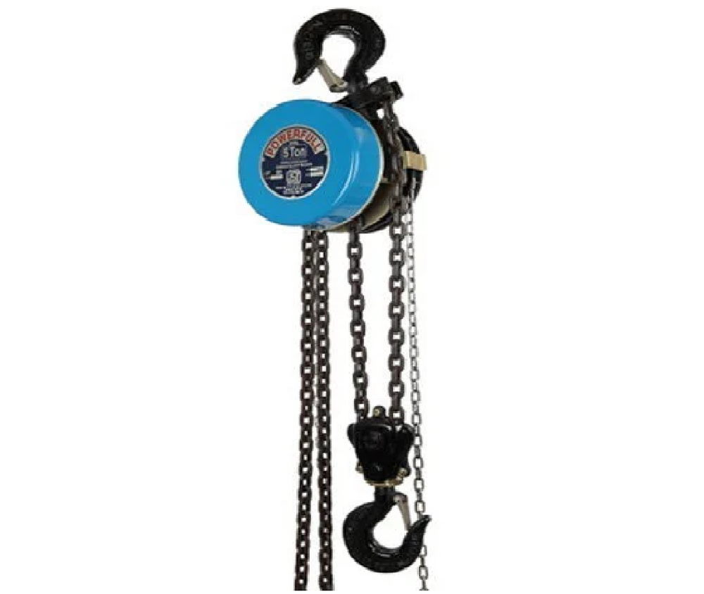 Manual Mild Steel Heavy Duty Chain Pulley Blocks, For Single Grinder