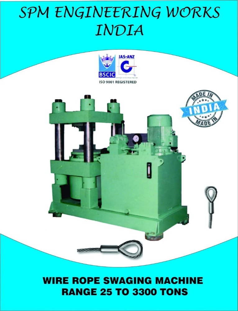 Manual Wire Rope Splicing Crimping Press Machine in Thane S.P.M