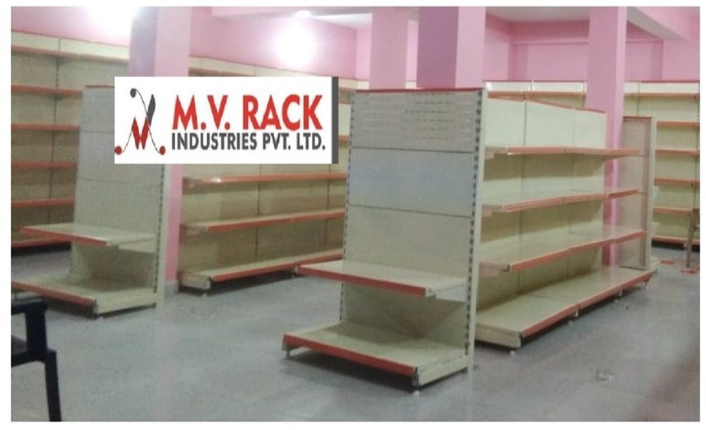 Metal Supermarket Gondolas Center Display Rack, For Grocery